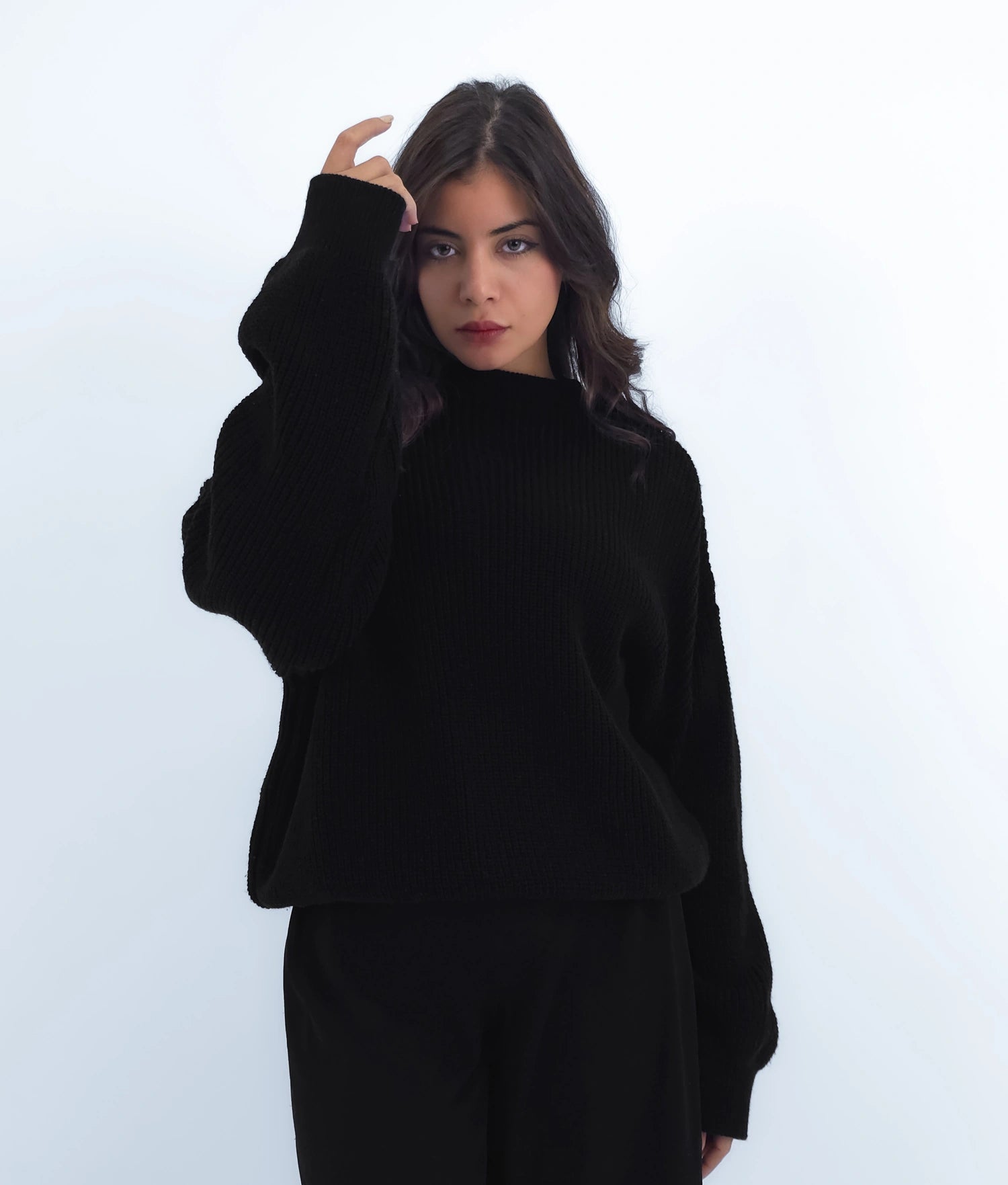 Black Knitted Sweater