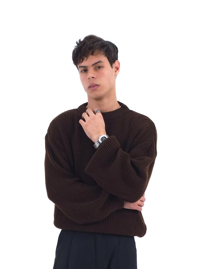Brown Knitted Sweater
