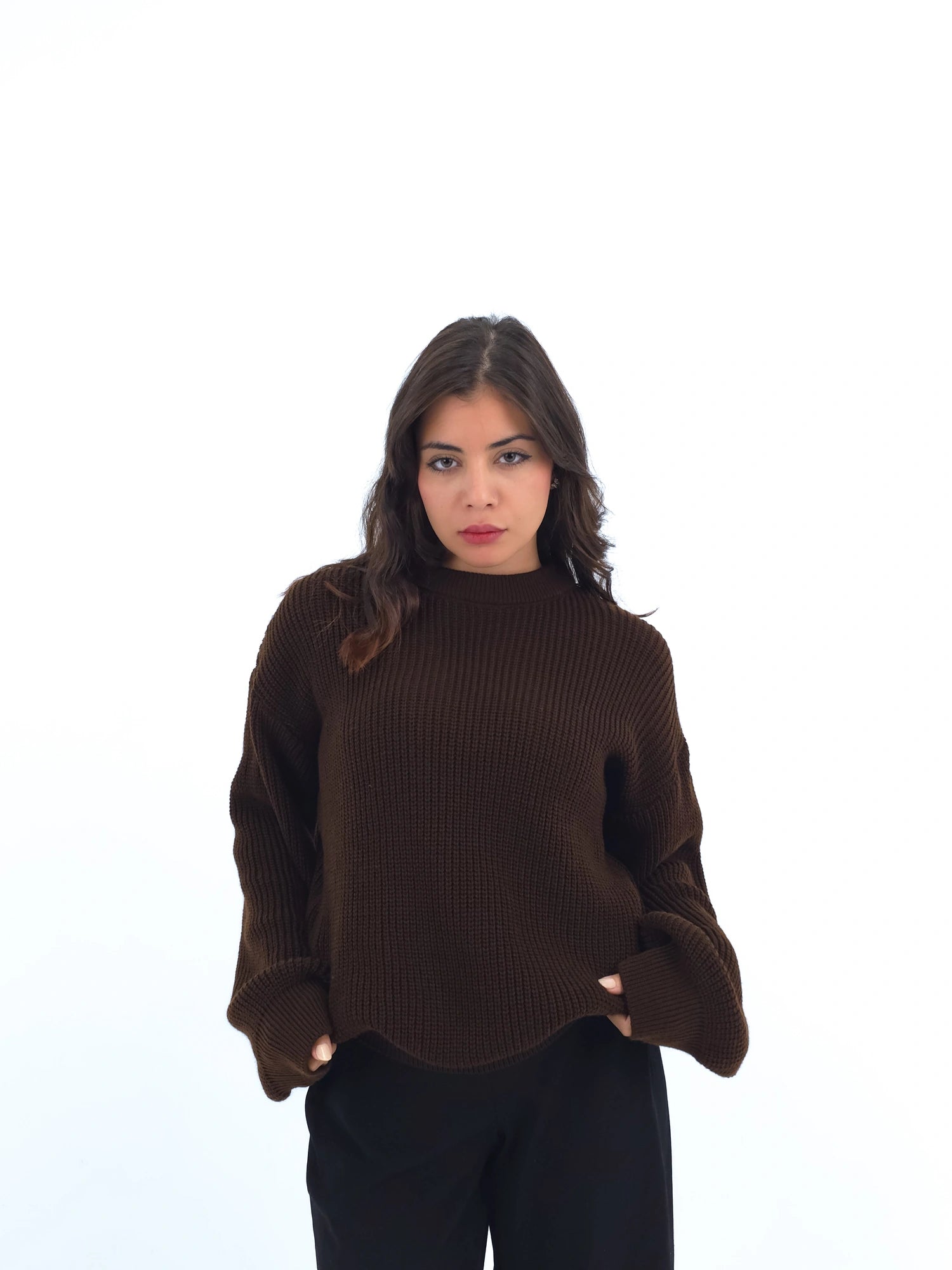 Brown Knitted Sweater